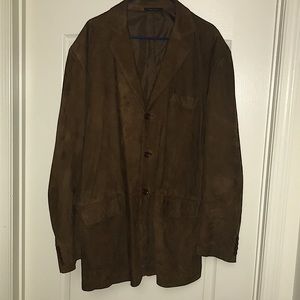 Brown suede sports coat style jacket  size 48 L